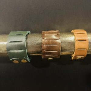 Scalloped Leather Cuffs