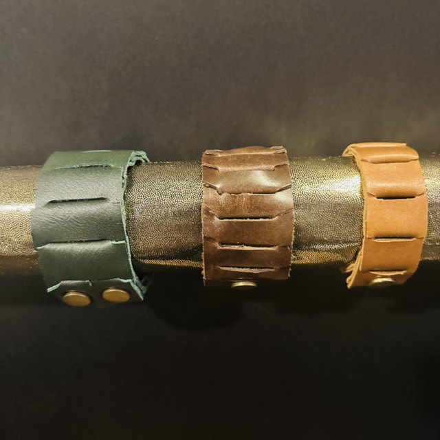 Scalloped Leather Cuffs